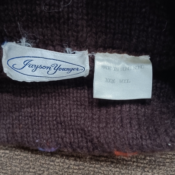 80s Sweater Wool Thick Knit Fall Winter Vintage Ski Jumper Hong Kong XL Pullover - Picture 10 of 12